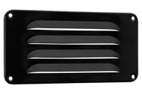 Nedco schoepenrooster - rechthoekig - 180x90mm - zwart - aluminium - thumbnail