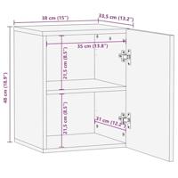 Badkamerwandkast 38x33,5x48 cm massief mangohout - thumbnail