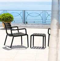 ALTEREGO AROMA Tuinstoel met armleuningen - Zwart - thumbnail