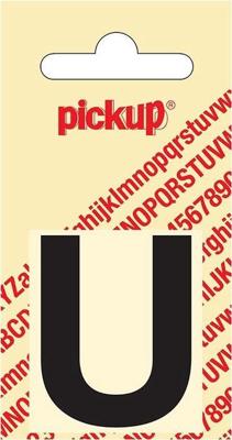 Plakletter Helvetica 40 mm Sticker zwarte letter u Pickup - Pickup