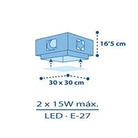 Dalber Vierkante plafondlampMoonlight - 63236T - thumbnail