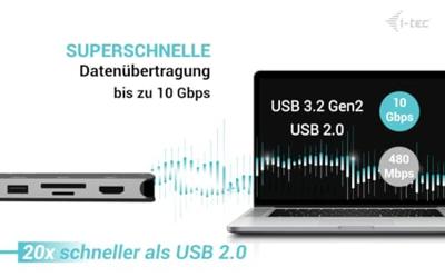 I-tec Metal USB-C Nano 3x Display Dock, 2x HDMI 1x USB-C video + Power Delivery 140W I-tec Metal USB-C Nano 3x Display Dock, 2x HDMI 1x USB-C video + Power Delivery 140W