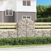 VidaXL Schanskorf gewelfd 100x30x120/140 cm gegalvaniseerd ijzer - thumbnail