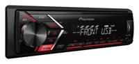 Pioneer autoradio USB, RDS tuner, 1/2 DIN met AUX-In en USB rood - thumbnail