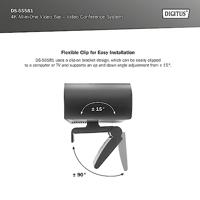 Digitus DS-55581 4K videoconferentiesysteem 3840 x 2160 Pixel Klemhouder, Luidspreker, Microfoon, Snelle autotracking via AI, Standvoet - thumbnail