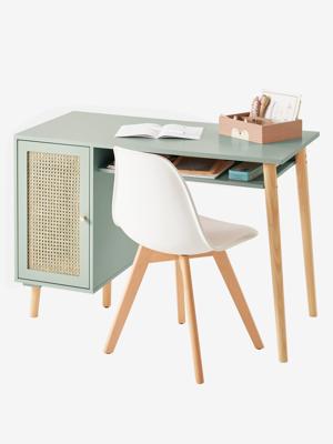Kinderbureau met riet POESIE groen Kinderbureau met riet POESIE groen
