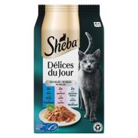 Sheba Délices du Jour met tonijn, zalm en witvis in gelei natvoer kat Per 2 - thumbnail