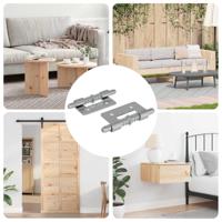 Latch 2 pcs Zilver 46 x 17 x 1,2 mm Staal - thumbnail