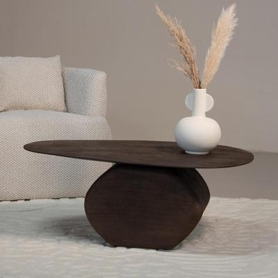 Giga Meubel - Salontafel Organisch 100cm Bruin - Ebbe