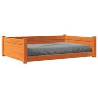 VidaXL Hondenmand 105,5x75,5x28 cm massief grenenhout wasbruin - thumbnail
