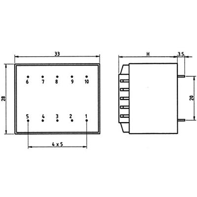 Weiss Elektrotechnik 85/317 Printtransformator 1 x 230 V 2 x 9 V/AC 1.50 VA 83 mA