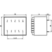 Weiss Elektrotechnik 85/317 Printtransformator 1 x 230 V 2 x 9 V/AC 1.50 VA 83 mA - thumbnail