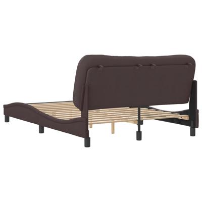 Bedframe zonder matras "Hvar" stof donkerbruin 180x200 cm - thumbnail