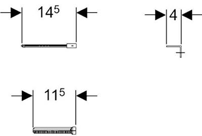 Geberit Kombifix Universeel verlengset voor bedieningspaneel voor inbouwreservoir - 240058001