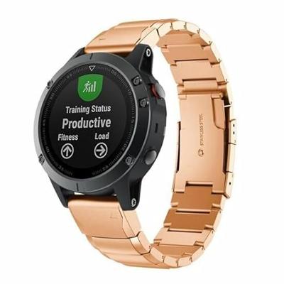 By Qubix - Stainless steel schakelband - Rosé goud - Compatible met Garmin Instinct E - 40mm - Compatible Garmin bandje - Bandbreedte: 20mm