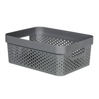 Curver infinity dots opbergbox 11l antraciet - thumbnail