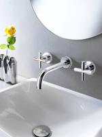 Hotbath Wastafelmengkraan Chap Inbouw 2-kruisgreep Gebogen 14.5 cm - Chroom - thumbnail