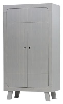 Kast Sammie 2-deurs grenen warm grijs