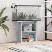 VidaXL Aquariumstandaard betongrijs 80x35x60 cm bewerkt hout - thumbnail
