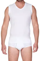 Heren mouwloos shirt V-hals - Ondershirt zonder mouwen - 100% katoen - thumbnail