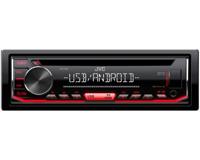 Jvc Kd-T402 Cd-Autoradio Met Rds (High-Performance Tuner, Usb, Aux-Ingang, Android Music Control, Bass Boost, 4X50 Watt, Rood) Zwart - thumbnail