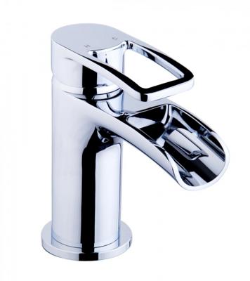 Wastafelmengkraan Wiesbaden Alegra Waterval met Clickwaste Chroom