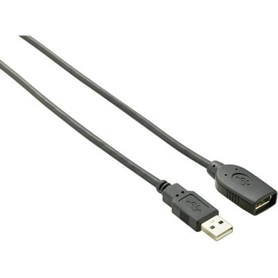 Renkforce RF-4096104 USB-kabel USB 2.0 USB-A stekker, USB-A bus 10.00 m Zwart Vergulde steekcontacten