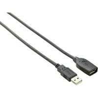Renkforce RF-4096104 USB-kabel USB 2.0 USB-A stekker, USB-A bus 10.00 m Zwart Vergulde steekcontacten - thumbnail