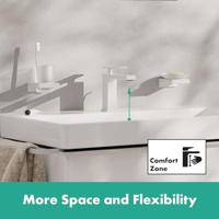 Hansgrohe Tecturis E ééngreeps wastafelkraan 110 met PopUp trekwaste, mat wit - thumbnail