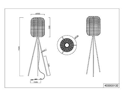Trio Tripod staande lampRuna - 403000132