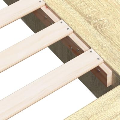 Bedframe bewerkt hout sonoma eikenkleurig 90x200 cm - thumbnail