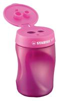 Stabilo easysharpener - 3 in 1 puntenslijper - links - roze - thumbnail