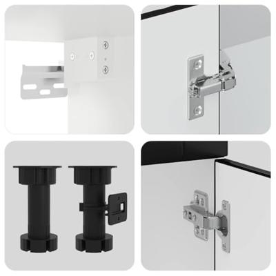 11-delige Keukenkastenset Porto bewerkt hout zwart