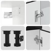 11-delige Keukenkastenset Porto bewerkt hout zwart - thumbnail