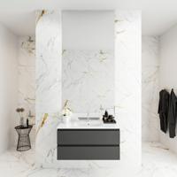 MONDIAZ DENTA 80 badmeubel dark grey 2 lades wastafel midden 1 kraangat - thumbnail