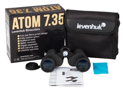 Levenhuk Atom 7 x 35 accessoires, volwassenen, uniseks, zwart (zwart), eenheidsmaat