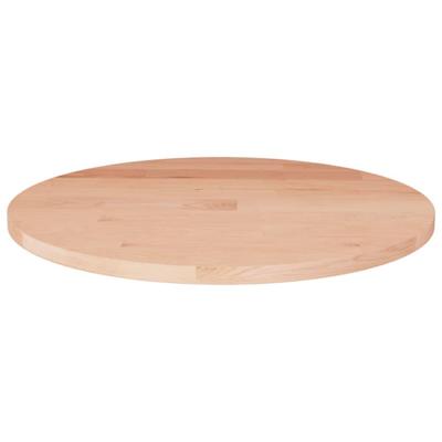 Tafelblad rond 50x1,5 cm onbehandeld massief eikenhout