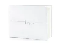 Gastenboek Love Wit/Zilver (24x18,5cm) - thumbnail