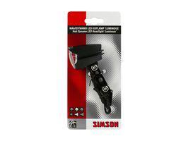 Simson voorvorkkoplamp zwart luminous naafdynamo op kaart