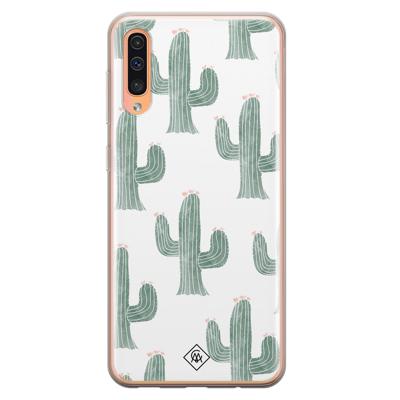 Samsung Galaxy A50/A30s siliconen telefoonhoesje - Cactus print