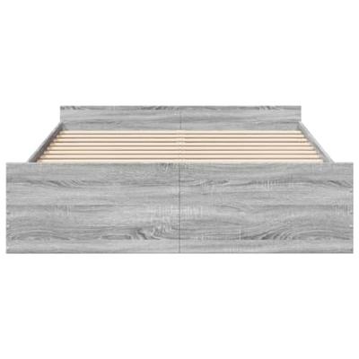 Bedframe met lades bewerkt hout grijs sonoma eiken 140x200 cm