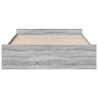 Bedframe met lades bewerkt hout grijs sonoma eiken 140x200 cm - thumbnail