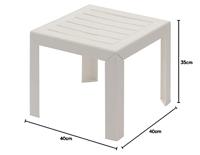 Bijzettafel Grosfillex Wit Hars Plastic 40 x 40 x 35 cm - thumbnail
