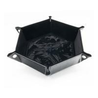 CritStones Folding Dice Tray Black - thumbnail
