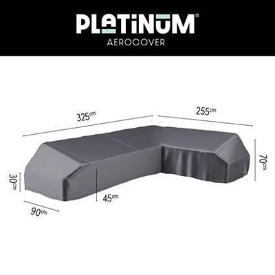 AeroCover | Loungesethoes 325 x 255 x 90 x 30-45-70(h) | L-Platform Rechts