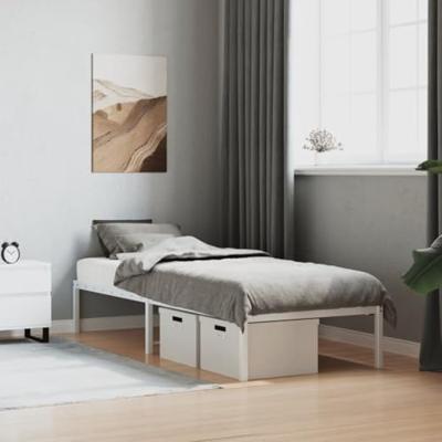 Bedframe metaal wit 75 x 190 cm Bedframe metaal wit 75 x 190 cm