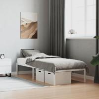 Bedframe metaal wit 75 x 190 cm - thumbnail