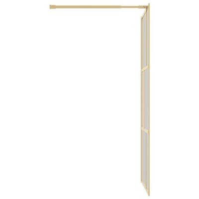 Inloopdouchewand transparant 90x195 cm ESG-glas goudkleurig - thumbnail