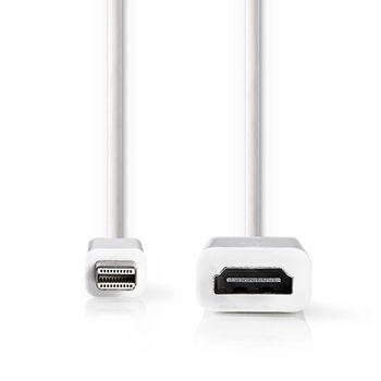 Mini-DisplayPort - HDMI-kabel | Mini-DisplayPort male - HDMI-uitgang | 0,2 m | Wit
