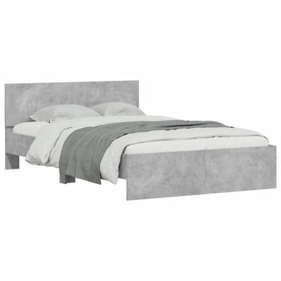 Bedframe met hoofdeinde betongrijs 120x190 cm - thumbnail